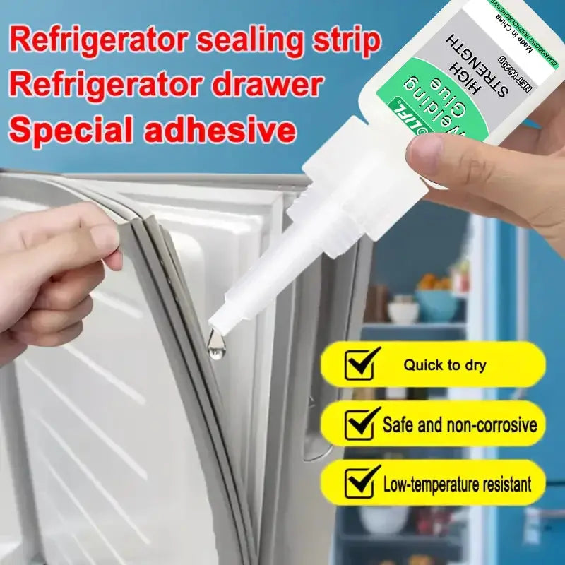 Transparent Refrigerator Glue for Low Temperature Sealing and Plastic Wood Bonding Super Glue for Refrigerator Seals