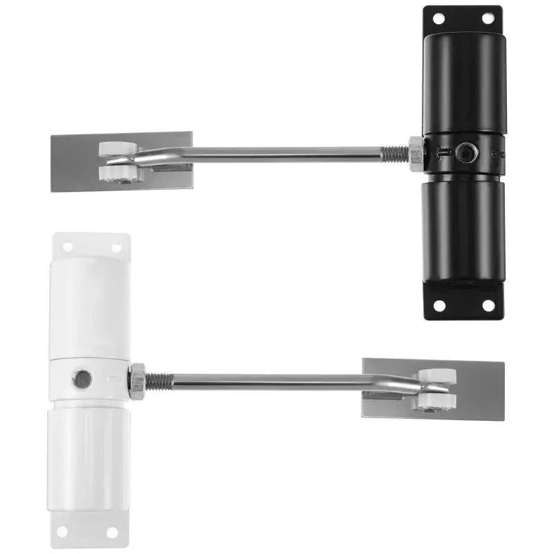 Simples Market door closer set, 30kg adjustable tension, two units in black and white with metal arms