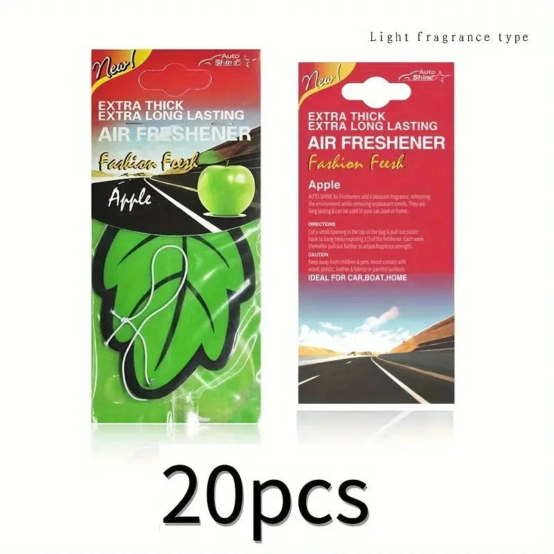 Leaf Shape Car Air Freshener Natural Scented Tea Paper Hanging Vanilla Perfume Fragrance For Auto Interior