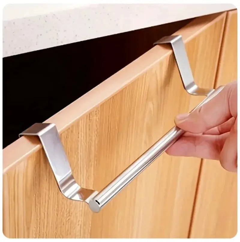 Over Door Stainless Steel Towel Rack Organizer For Bathroom Use