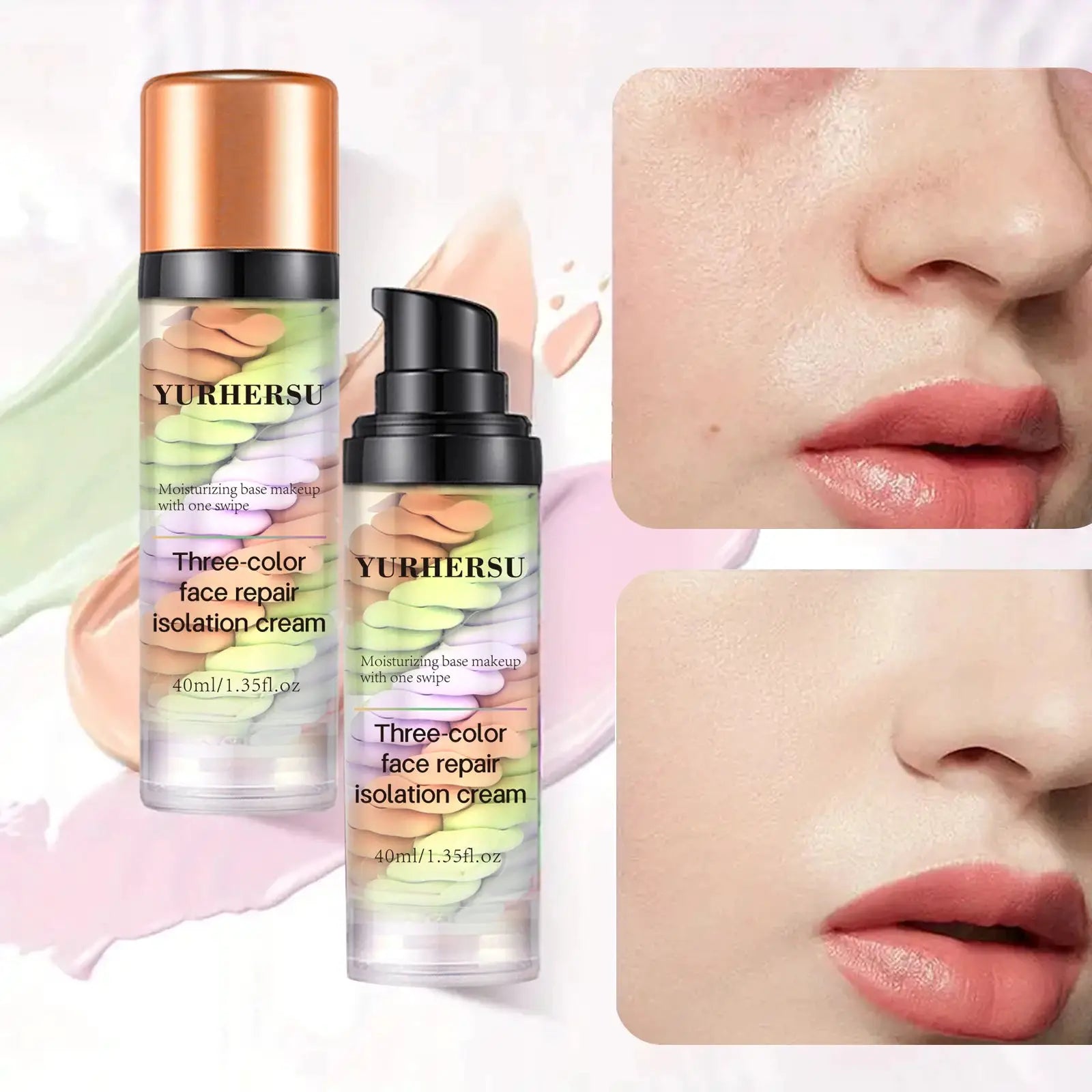 Three Color Press Release Cream Concealer Makeup Base Brightening Hydrating Formula For Flawless Complexion