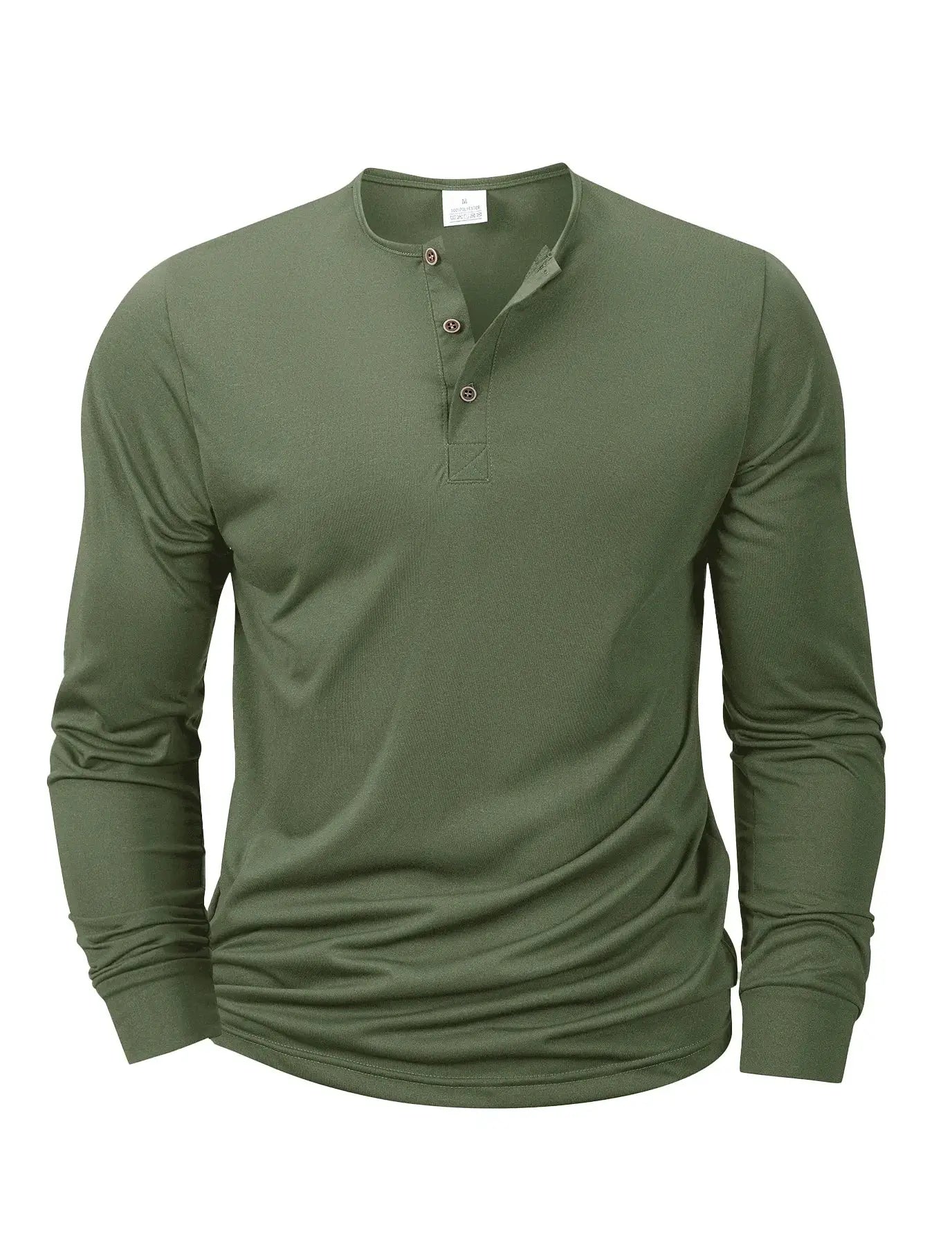Men's Long Sleeve Henley Neck T Shirt Slim Fit Bottoming Shirt For Fitness And Casual Comfort