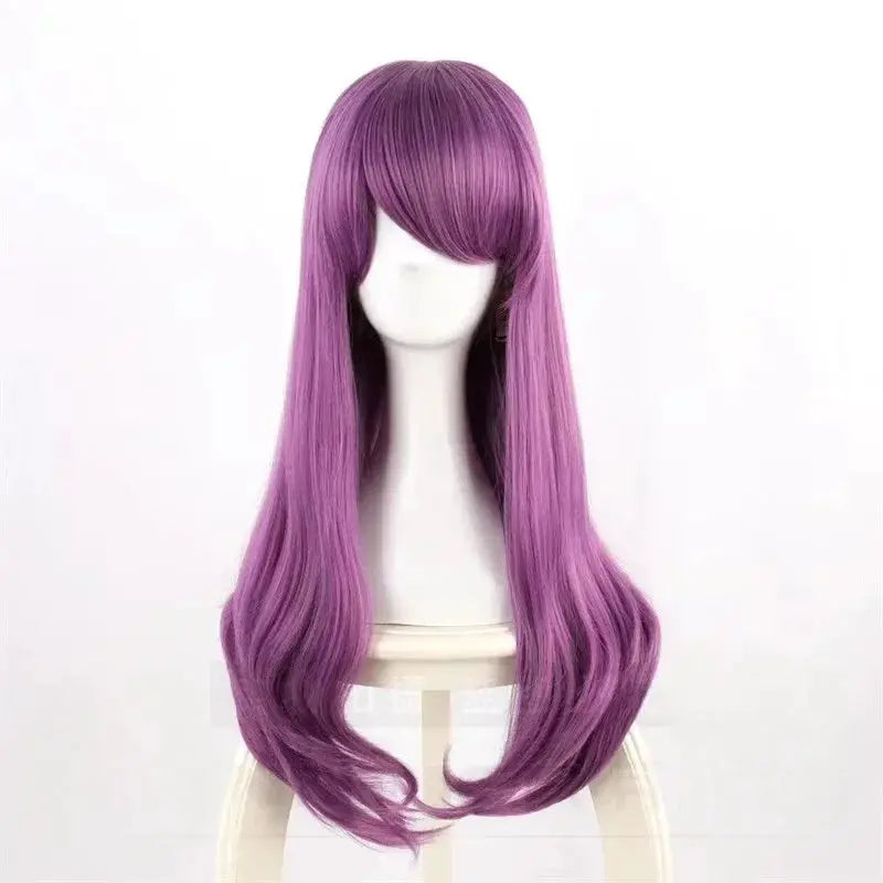 Rize Kamishiro cosplay wig, long purple wavy synthetic hair, heat resistant, Simples Market