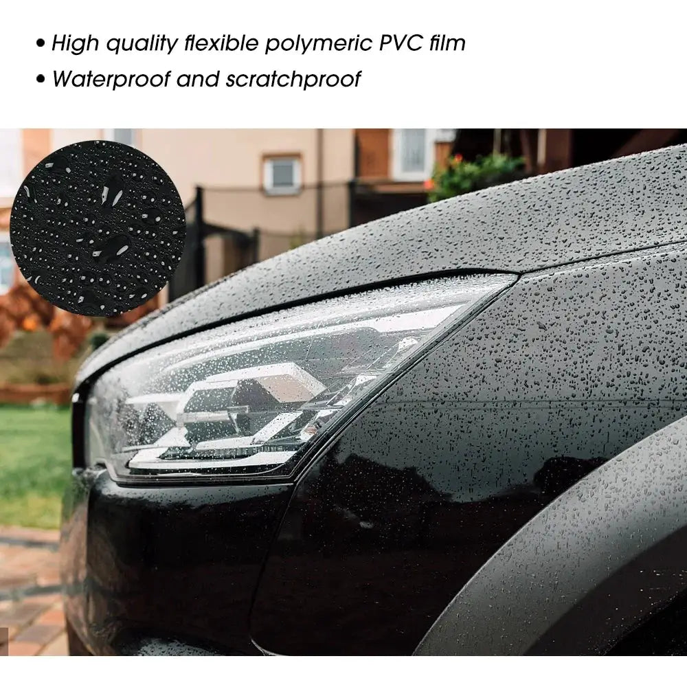 Gloss black car vinyl wrap film by Simples Market; self-adhesive PVC, 150x50 cm