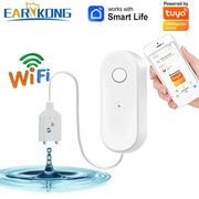 Tuya WiFi Smart Water Leak Sensor white leak detector compatible with Smart Life app
