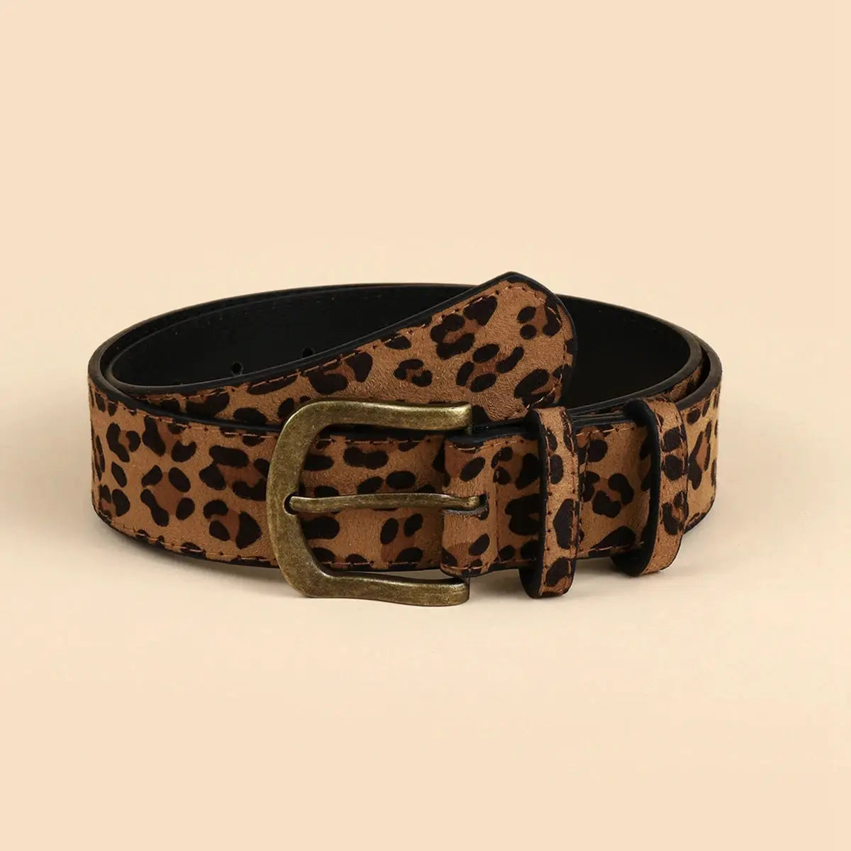 Boho Style PU Leopard Print Belt For Women Slim Fit Dress Accessory Durable And Comfortable
