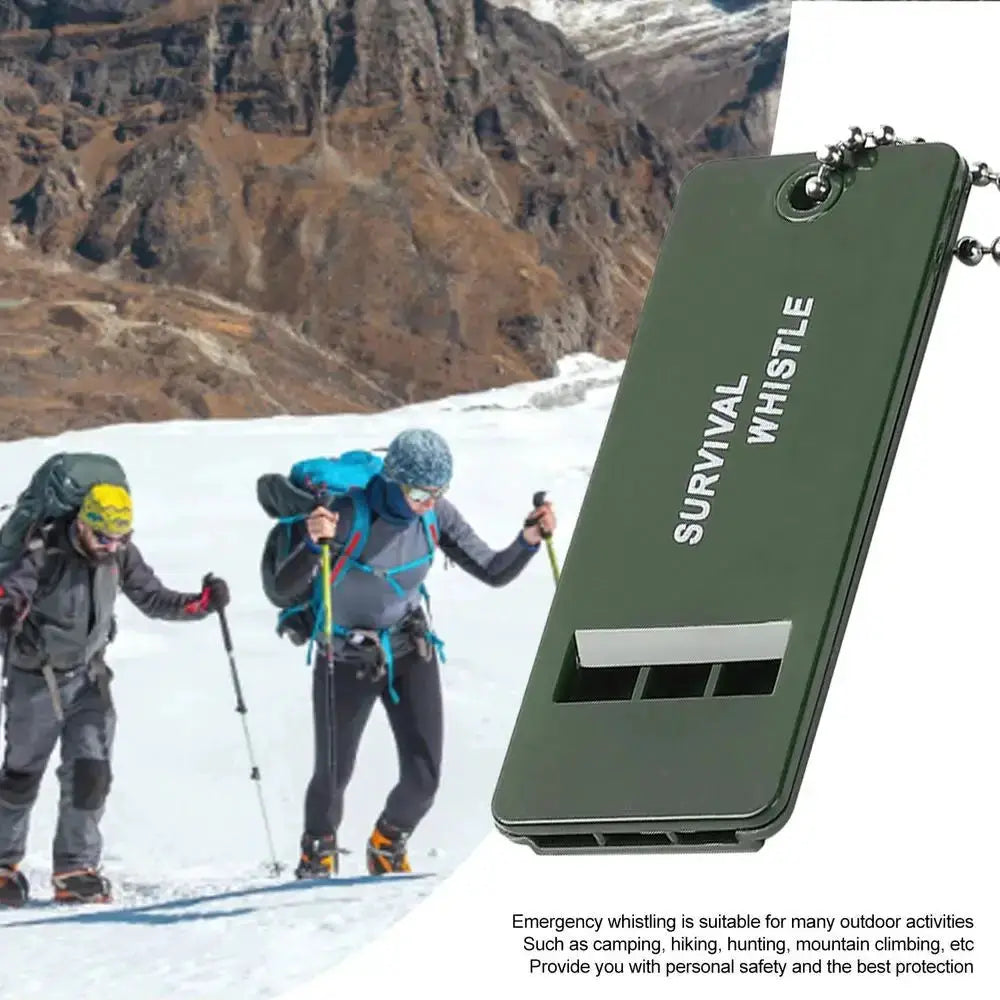 High Decibel Three Frequency Outdoor Emergency Survival Whistle for Camping Hiking Hunting and Safety Gear
