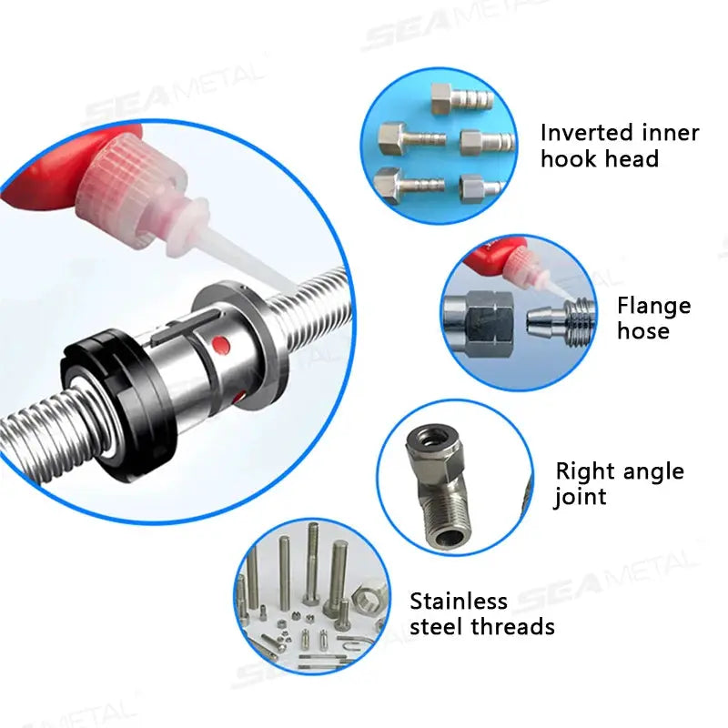 Seametal 10ml Threadlocker 242 Medium Strength Blue Thread Locking Adhesive for Rust Prevention and Sealing of Threads