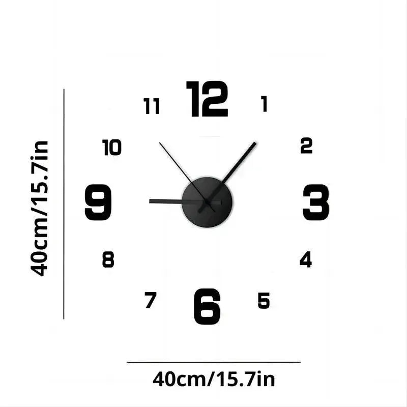 Creative Frameless DIY Wall Clock Wall Decal For Home And Office Silent Operation Living Room Decoration