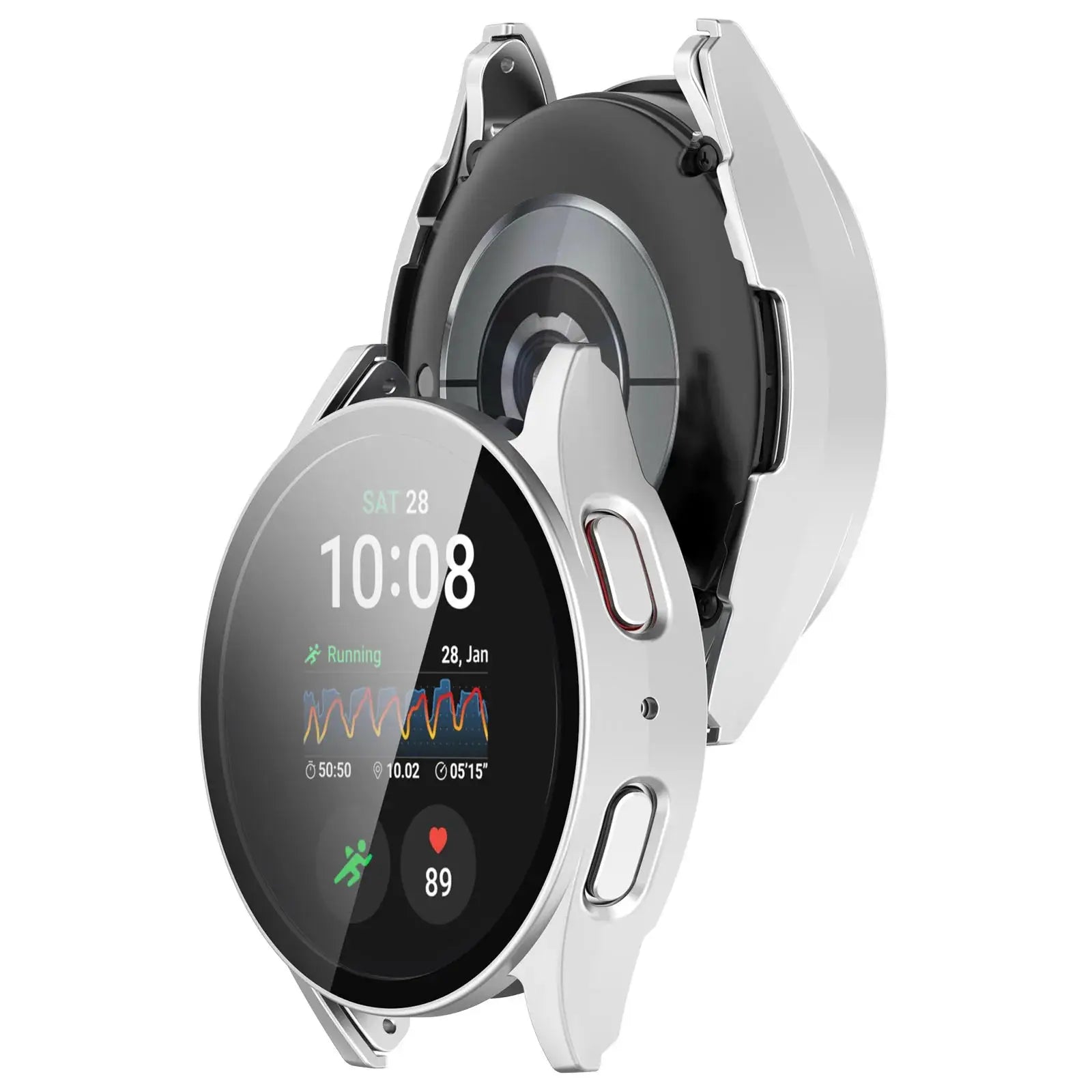 Glass+PC Case for samsung Galaxy watch 7 6 5 4 44mm 40mm Accessories all-around Anti-fall bumper cover watch7 4 Screen protector