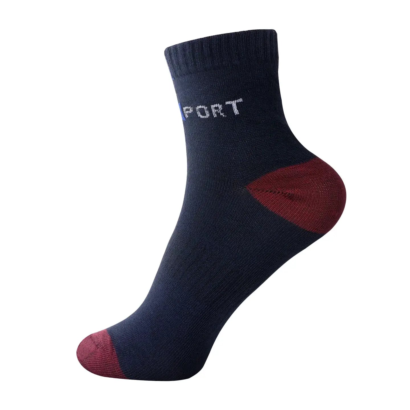 5 Pairs Mens Cotton Socks Breathable Sports Crew Socks With Letter Design Elastic High Comfort Summer