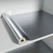PVC brushed-silver removable wallpaper roll, waterproof and oil-proof for kitchen surfaces