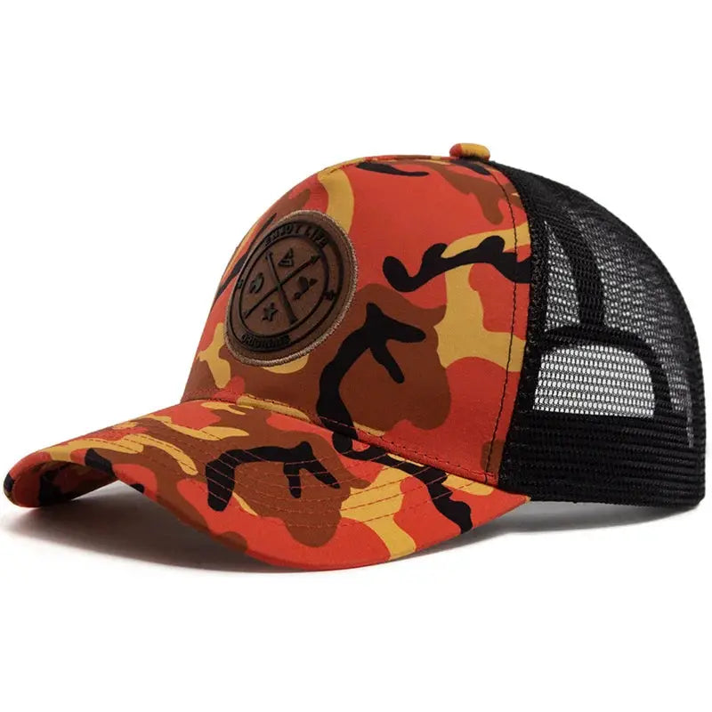 Summer Mesh Baseball Cap For Women And Men ENJOY LIFE Patch Snapback Breathable Unisex Street Hip Hop Trucker Cap