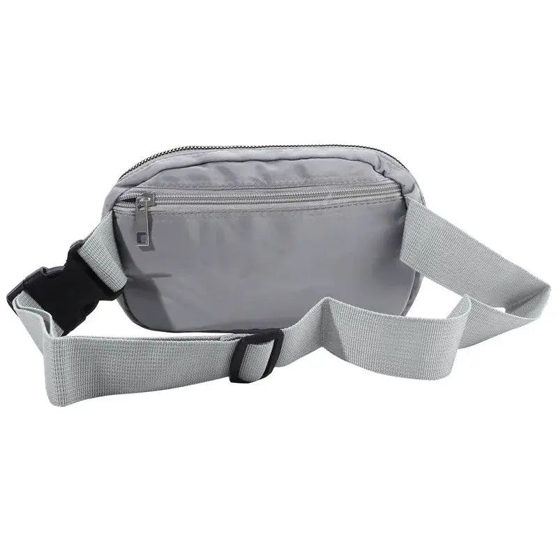 Simples Market waist bag grey fanny pack with zipper pocket and adjustable strap