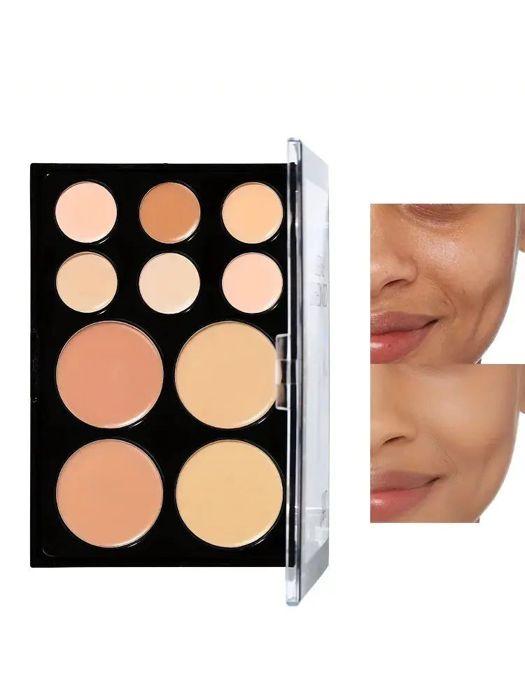 10 Colors Concealer Palette For Dark Circles Contouring And Tattoo Coverage Base Makeup Cream Lasting Matte Finish
