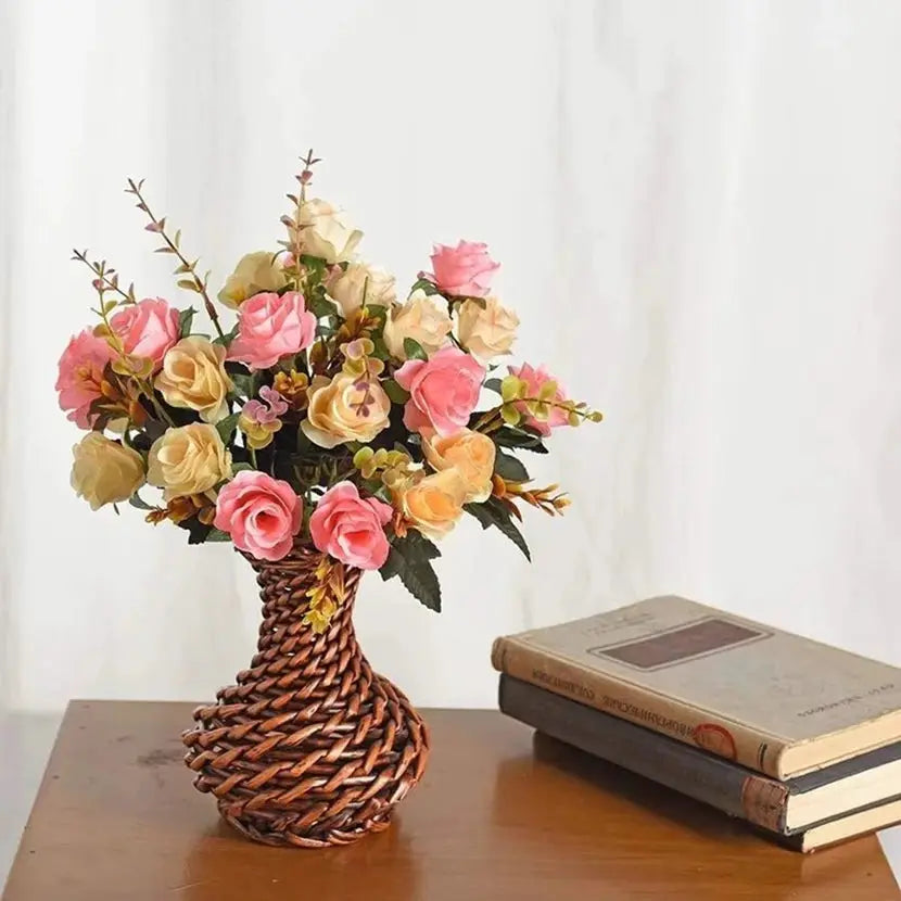 Artificial Silk Roses for Wedding Decor and Bridal Bouquet Diy Scrapbooking Wall Photography Props