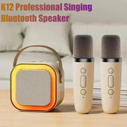 SoundPulse K12 Karaoke Machine Portable Bluetooth Speaker With One Or Two Wireless Microphones For Family Fun