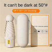 Portable 1 Piece Anti UV Mini Umbrella For Sunny And Rainy Days With UV Coating And Six Reinforced Ribs