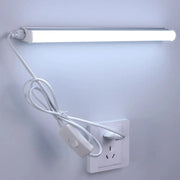 50cm LED T5 wall lamp with screws, wall mount, EU plug, white finish