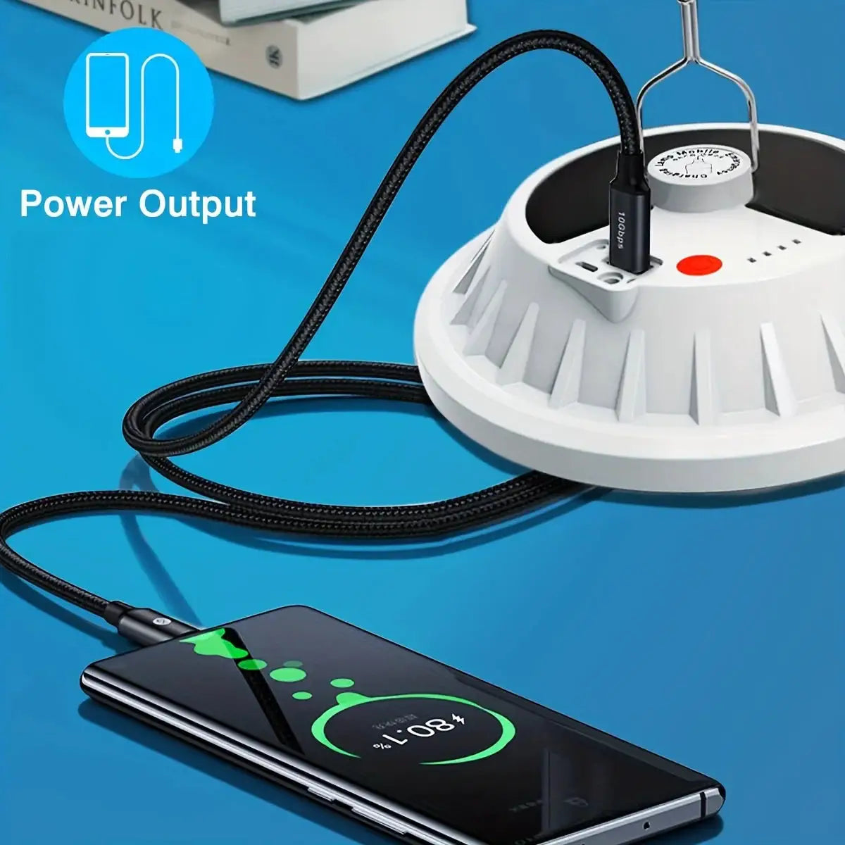 Outdoor LED leaf camping lamp by Simples Market; solar USB rechargeable tent camping light with hanging hook