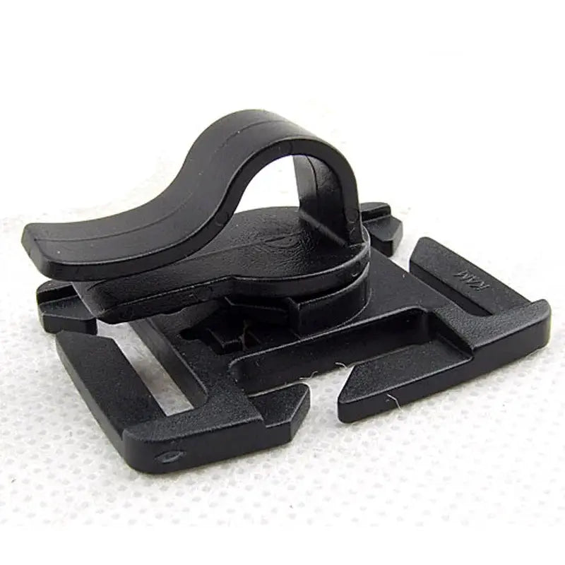 2-pack rotatable drinking tube clip for MOLLE hydration packs, black plastic by Simples Market