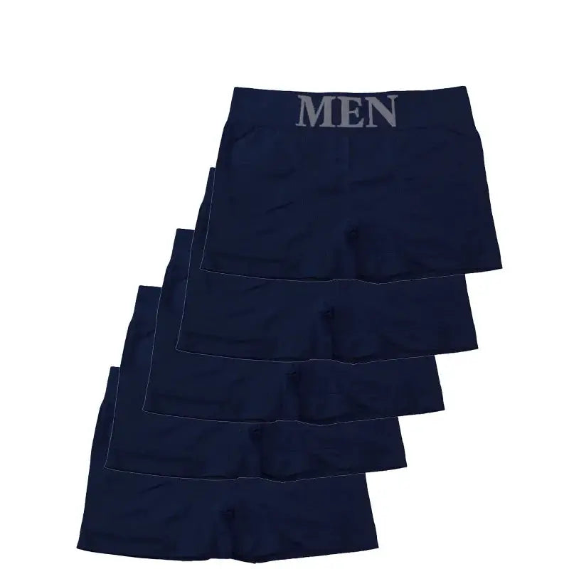5 Pack Men's Boxer Briefs High Elastic Breathable Underwear Soft Stretch Fabric Plain Color