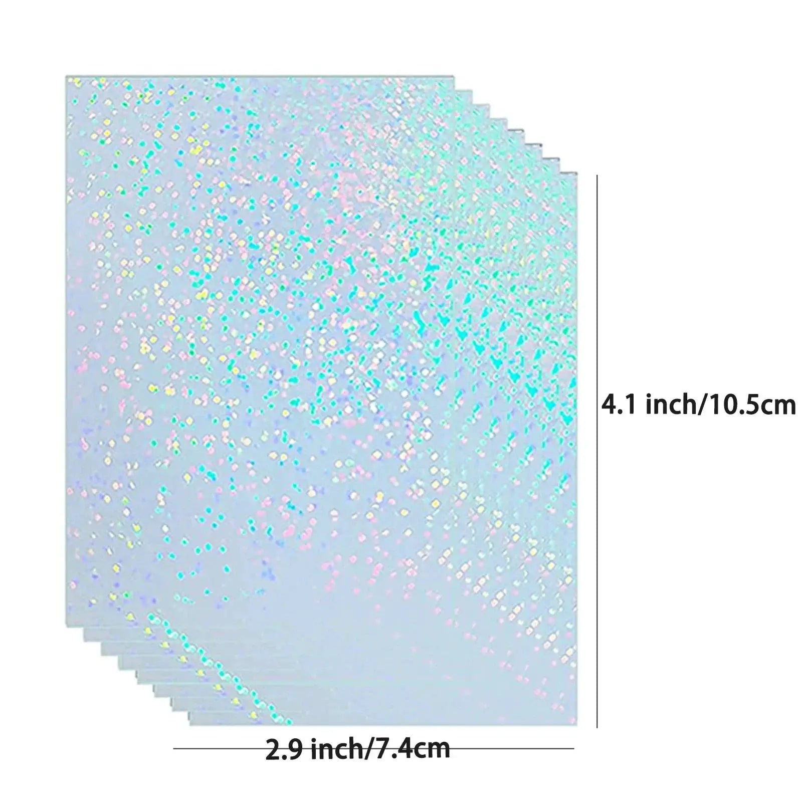 Laminating film sheets by Simples Market, 50 sheets, holographic self-adhesive, 4.1×2.9 in