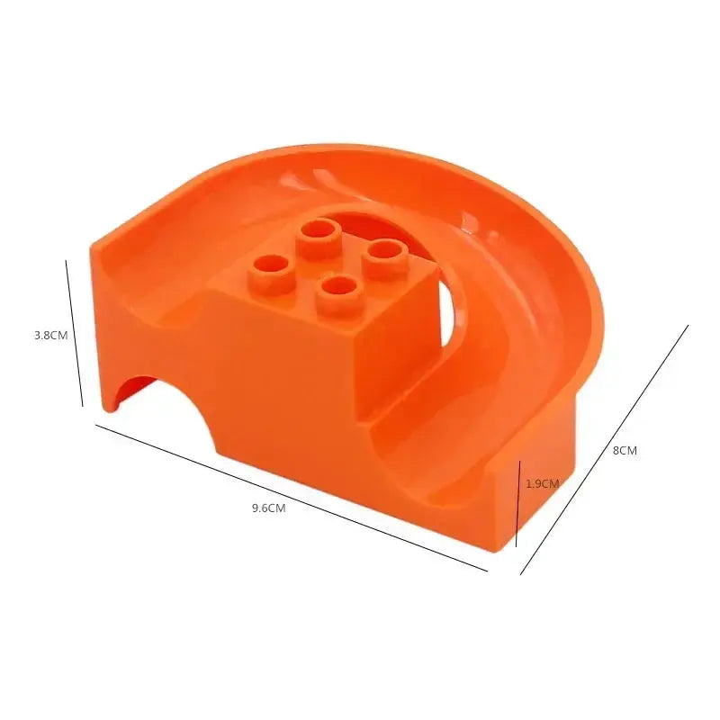 Big Size Building Blocks Marble Race Run Maze Educational Toy For Kids With Large Bricks And Ball Chute Giraffe Gift