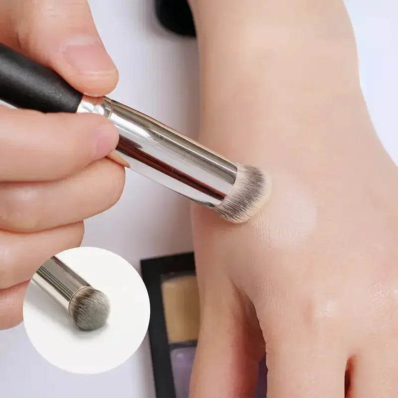 LuxeBlend Foundation And Concealer Brush Set Soft Wool For Flawless Dense Coverage And Precise Under Eye Blending