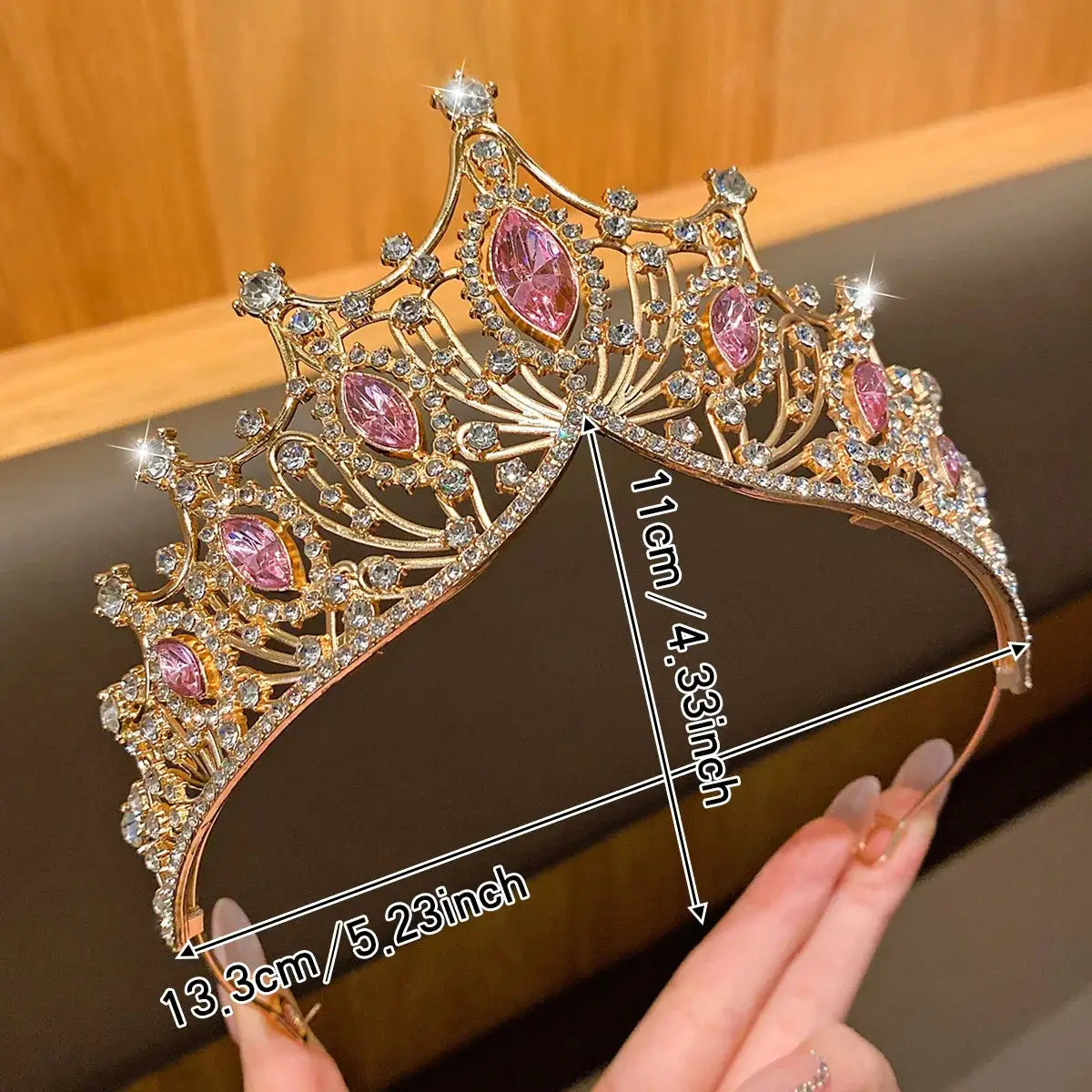 Large Crown Headband Fashion Hair Accessory For Performances And Birthdays For Adults Elegant Temperament Style