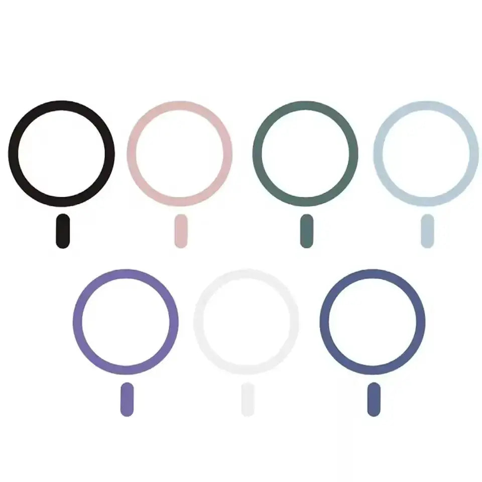 Metal plate sticker rings for MagSafe, 7-color set for iPhone/Samsung car mounts