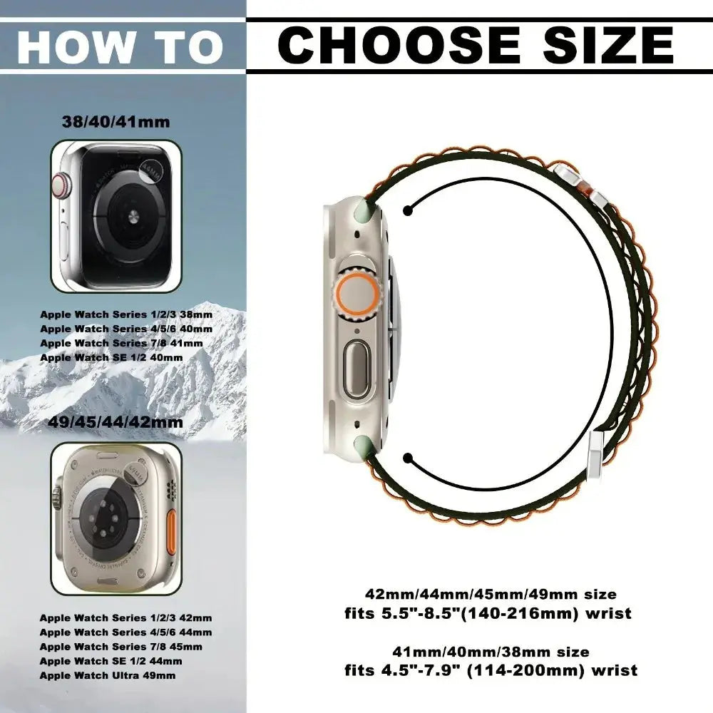 Alpine Loop Band for Apple Watch Ultra 49mm 11 10 9 8 7 46mm 42mm 45mm 41mm Nylon Wristband iWatch Series 6 5 4 SE 44 40mm Strap