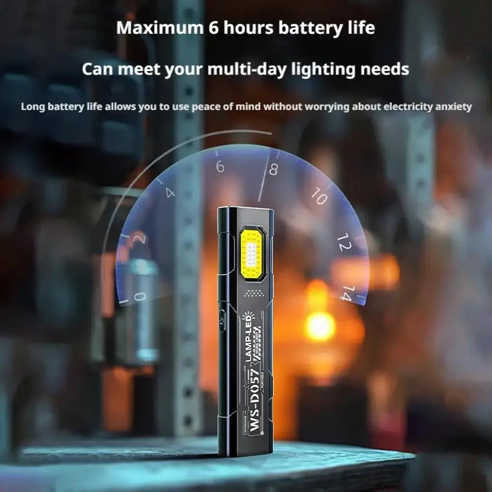 Outdoor LED flashlight Simples Market, black 550Lm portable mini torch with 5 modes.