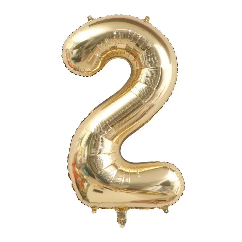 40 Inch White Gold And Light Gold Digital Foil Balloon For Girls Birthday Party Helium Ready Big Number 0 9