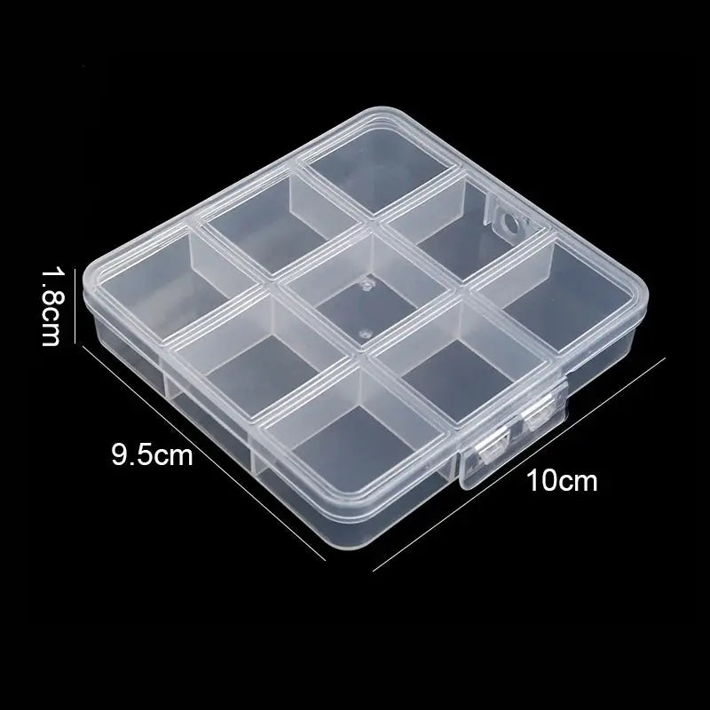 Transparent Storage Container Jewelry Box Clear Plastic Organizer For Beads And Earring Display Case