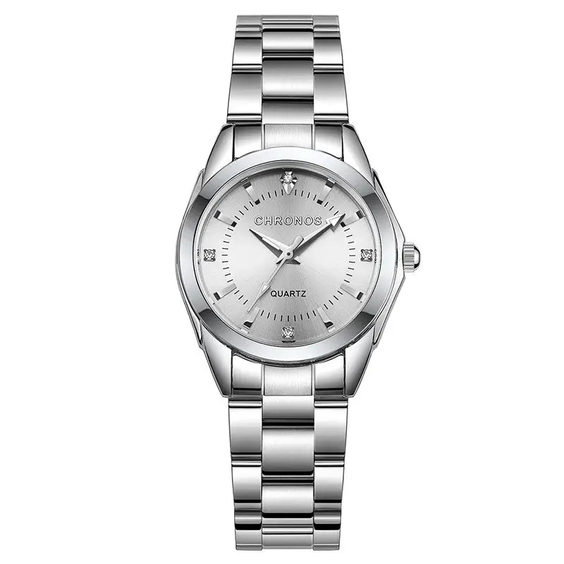 Chronos Elegant Women Watch Luxury Stainless Steel Wristwatch With Japanese Quartz Movement Gift For Her