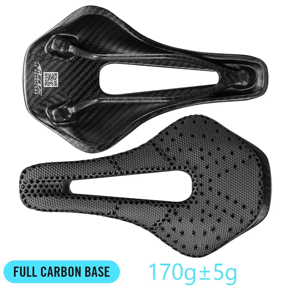RYET 3D Printed Bike Saddle Ultralight Carbon Fiber Shell With Breathable Honeycomb Structure For MTB Gravel Cycling