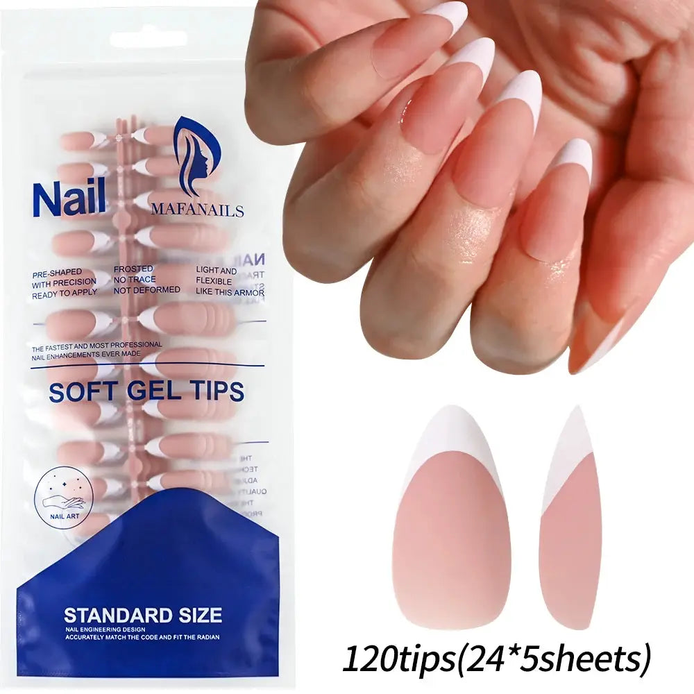 Nailuxe Light Pink Press On Nails Short To Medium Square Full Cover Tips 100 Piece Set For Hands And Feet