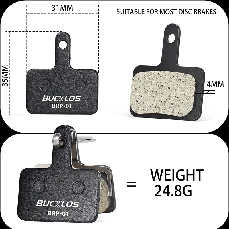 BUCKLOS Resin Disc Brake Pads For Shimano B01S B03S B05S Hydraulic MTB Wear Resistant