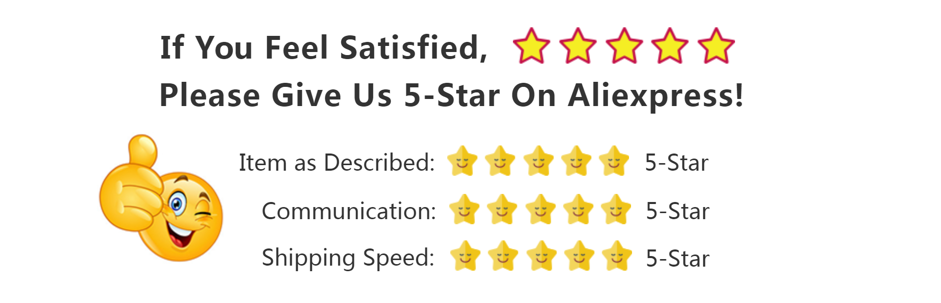 Simples Market handheld toilet bidet faucet rating banner with 5-Star ratings for Item, Communication, and Shipping Speed