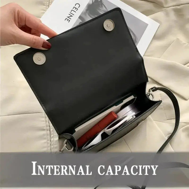 Fashion Brand Designer Women Shoulder Bag Small PU Leather Crossbody Bag With Trendy Classic Handle