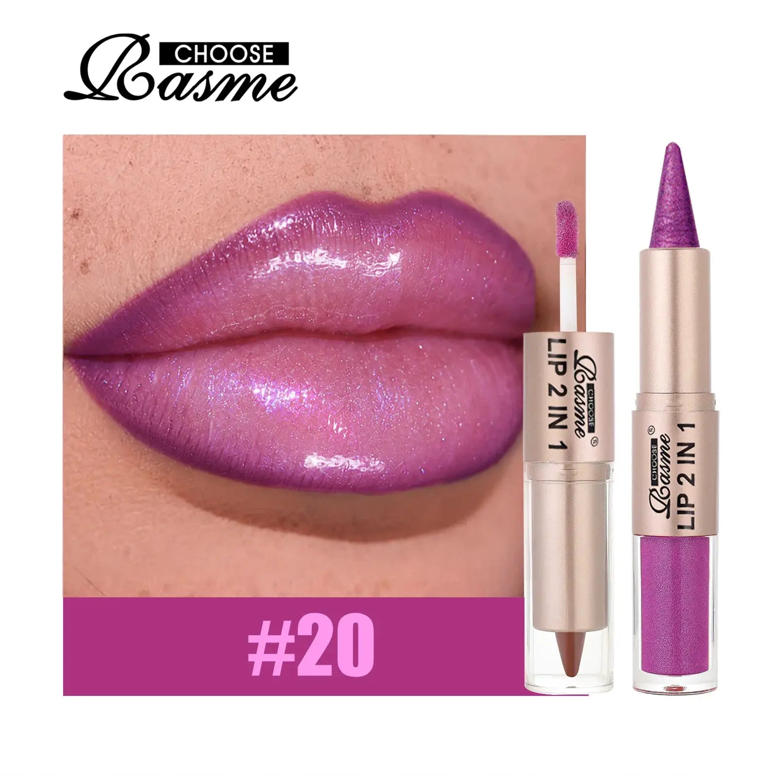 2 In 1 Lip Liner And Gloss Pen Nude Brown Gradient Matte Lip Liner Waterproof Contour Lip Gloss