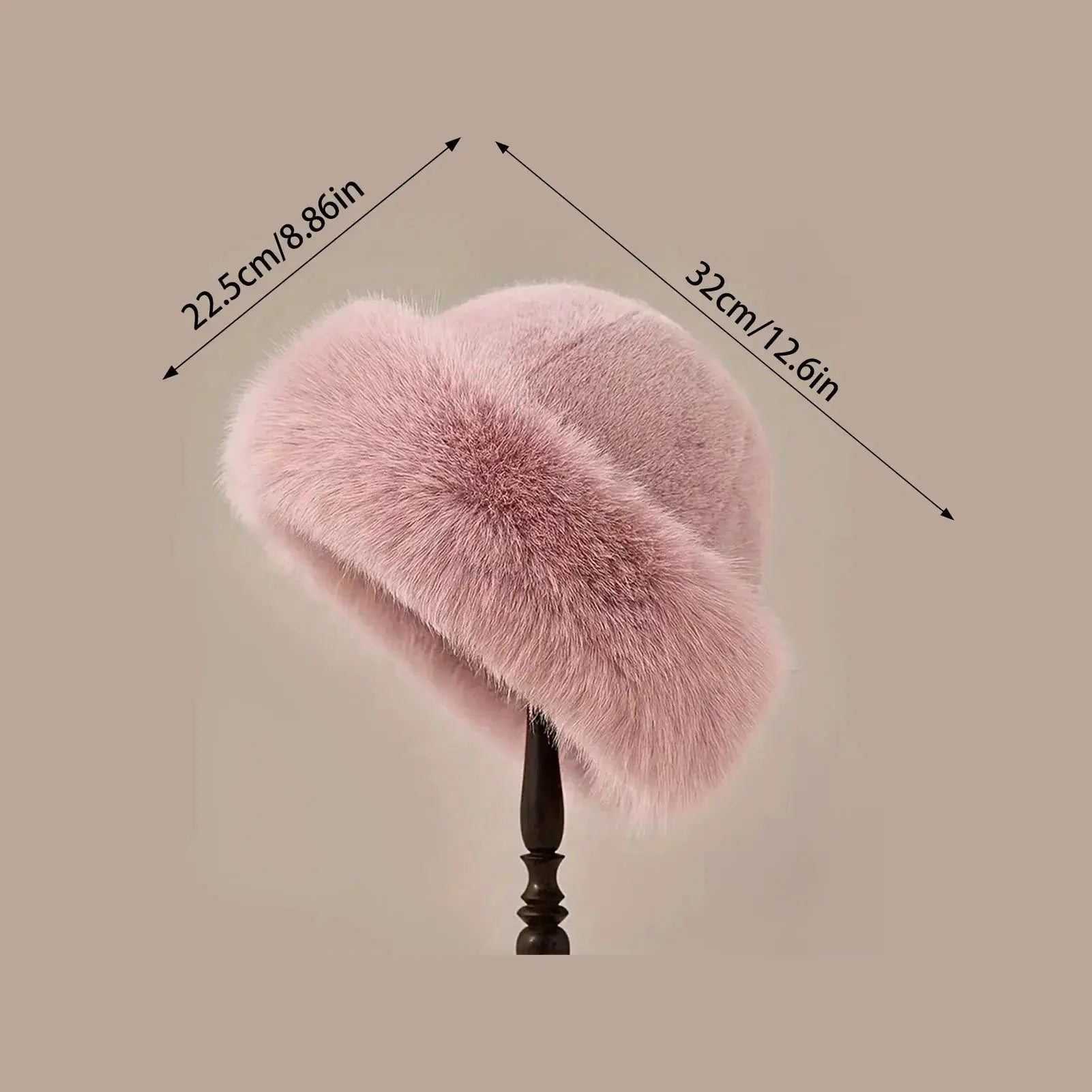 NordicPeak Womens Winter Fur Hat With Thick Plush Fur Windproof Elastic Fit For Cold Weather Outdoor Sports