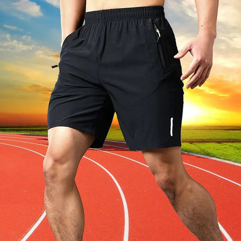 New Quick Dry Jogging Shorts for Men by Simples Market, black lightweight breathable running bottoms