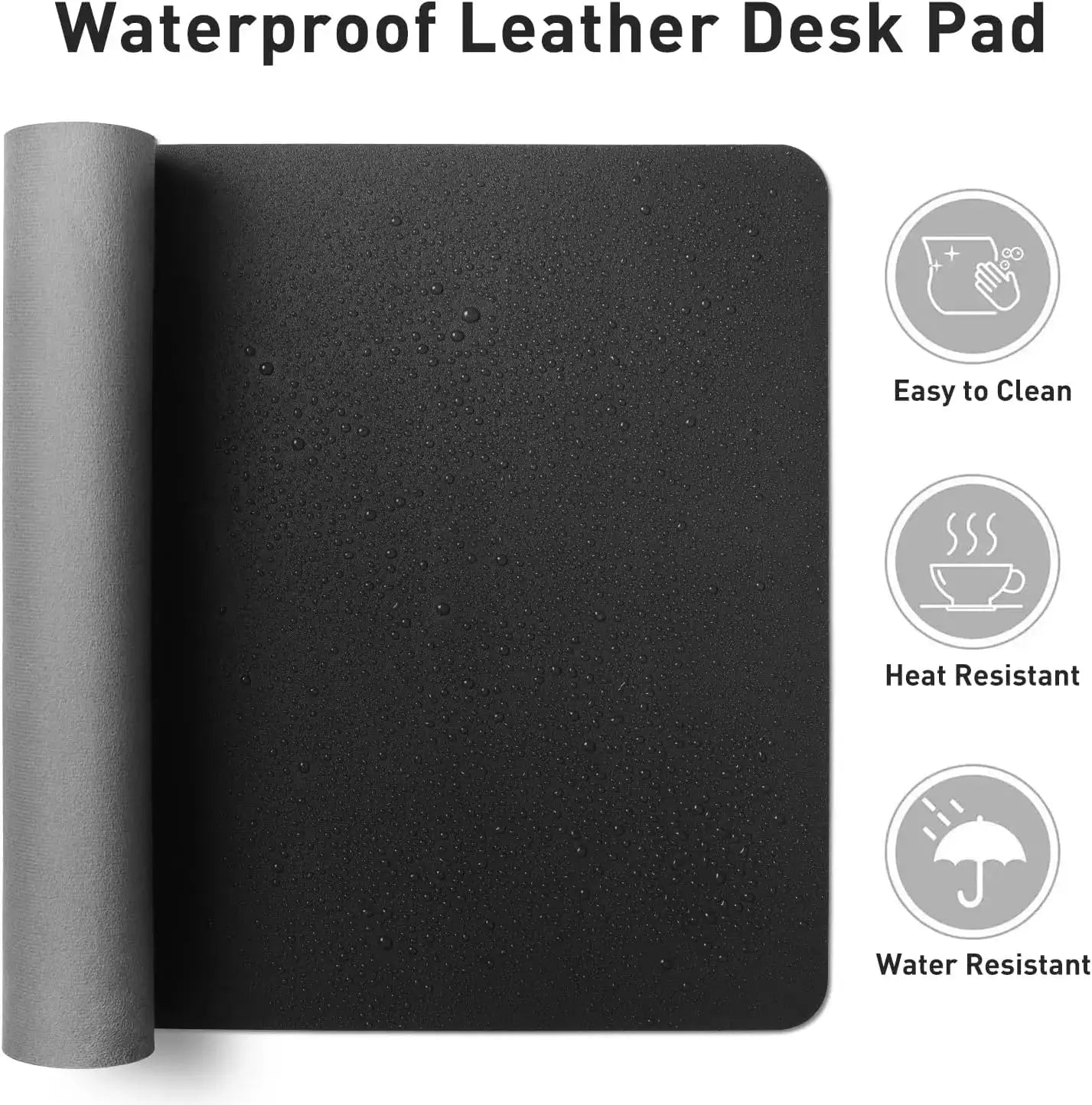 Large Waterproof PU Leather Desk Mat And Mouse Pad For Home Office Gaming Desk Pad With Non Slip Backing