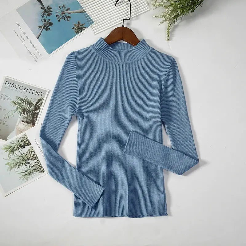 EverSoft Women Turtleneck Knitted Sweater Soft Cashmere Blend For Cozy Warmth In Autumn And Winter