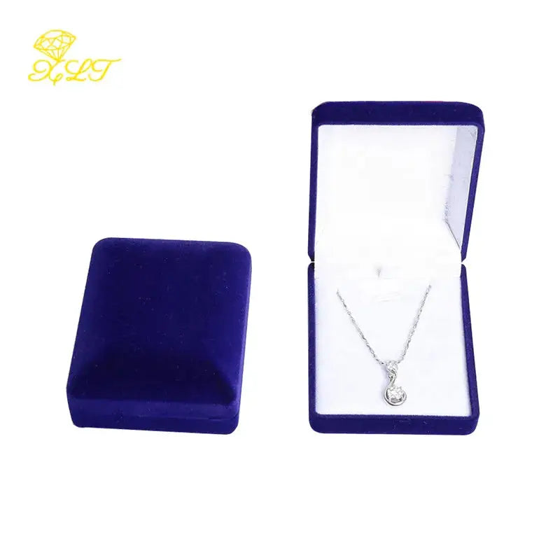 Velvet Jewelry Box For Pendant Display And Necklace Storage Gift Box Carrying Case Ideal For Jewelry Presentation