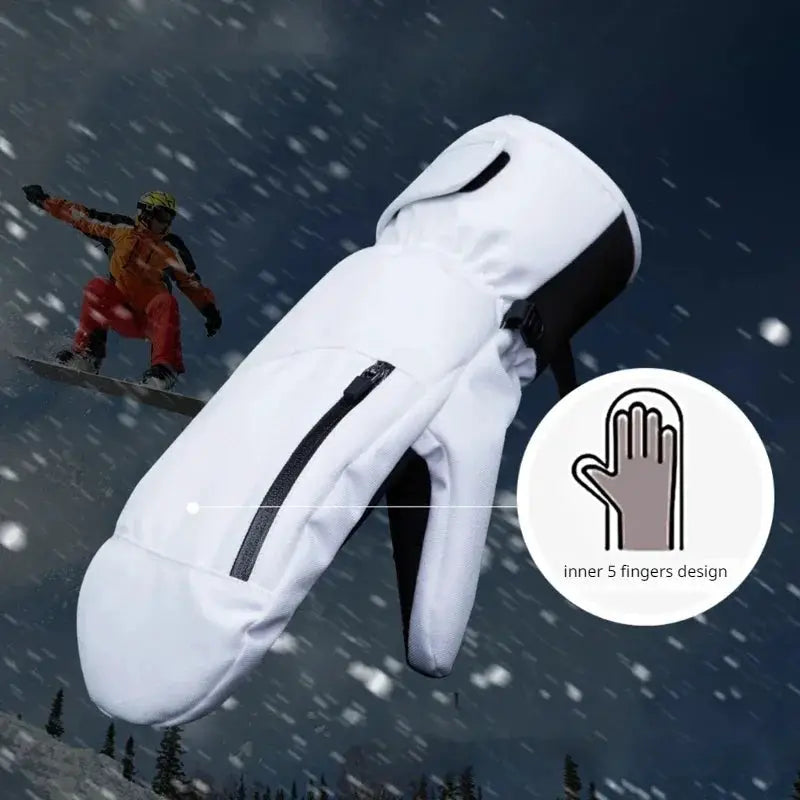 Winter Ski Gloves Waterproof Thermal Touch Screen Snow Gloves Snowmobile Warm Mittens For Men And Women Outdoor Skiing