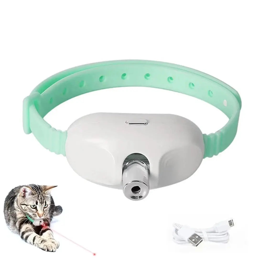 Rechargeable Laser Cat Teasing Collar Infrared Interactive Toy