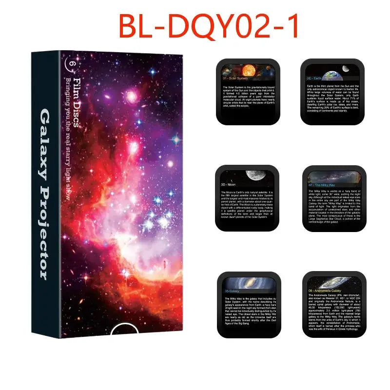 Six Pack Galaxy Projector Discs Night Light Starry Sky 4K Lenses